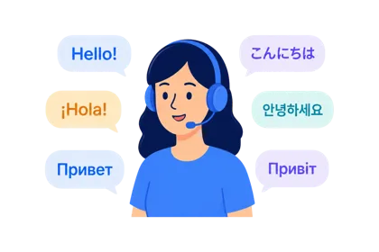 Multilingual support illustration